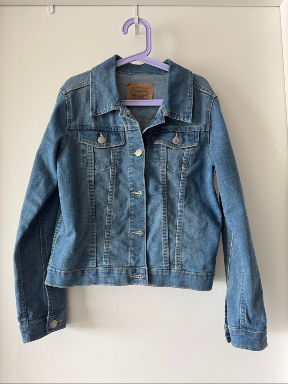 Levi’s Kids Denim Trucker Jacket Size 10–12 Youth Classic Blue Jean Jacket